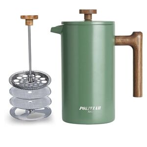 Green French Press Coffee Maker